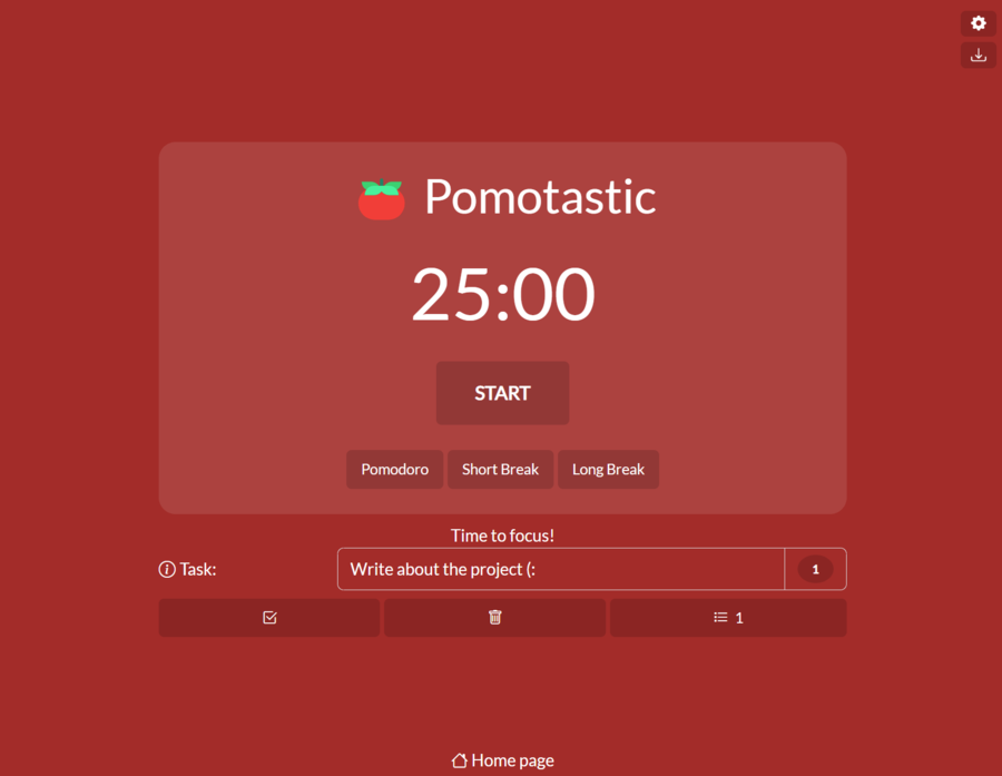 The story of creating Pomotastic